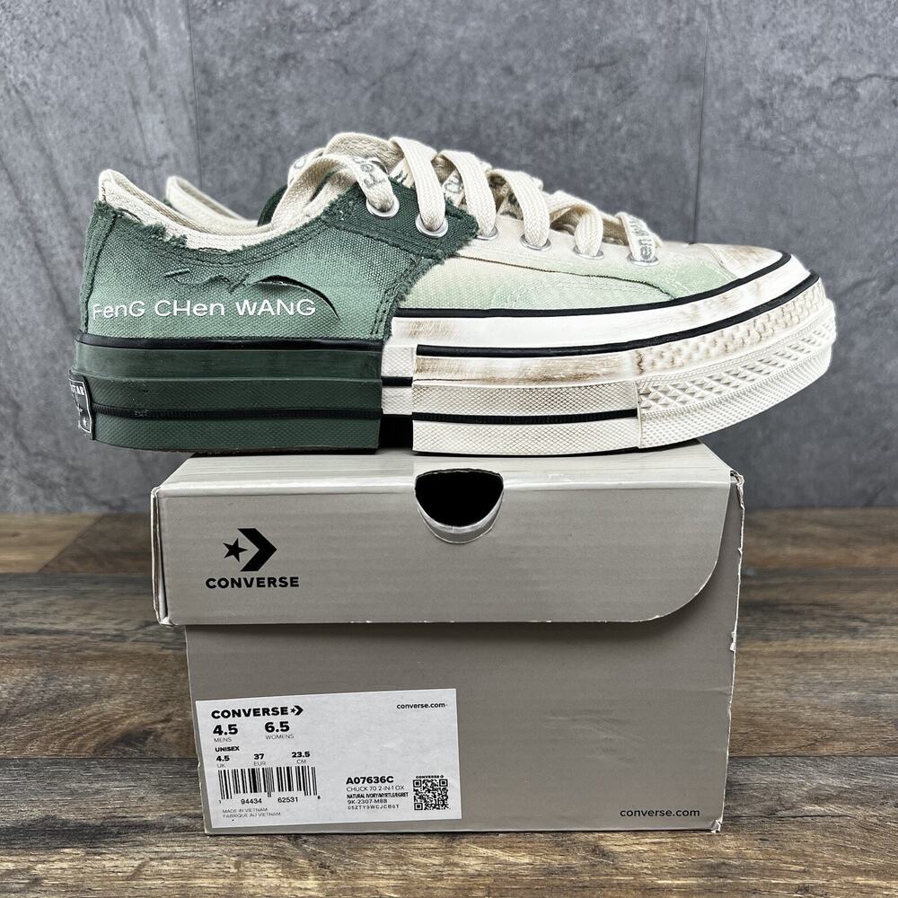 Converse x Feng Chen Wang Chuck 70 2-In-1 Ox Low Top Size 6.5 Womens Ivory Egret